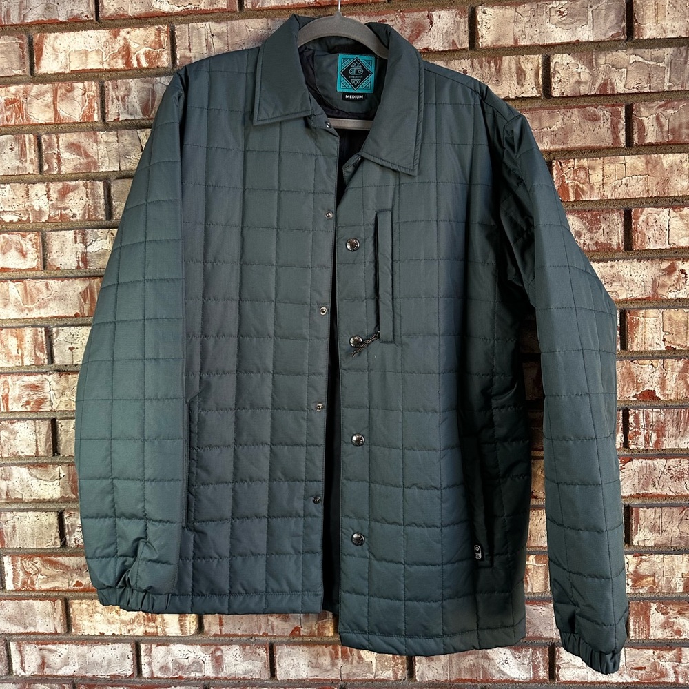 Airblaster Quilted Puffer Jacket Size Large Dark Green